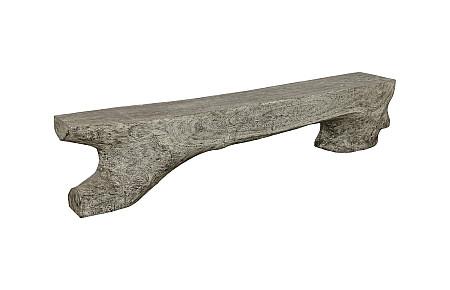 Freeform Bench, Gray Stone