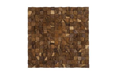 Blocks Wall Art, Chamcha Wood, Natural, LG