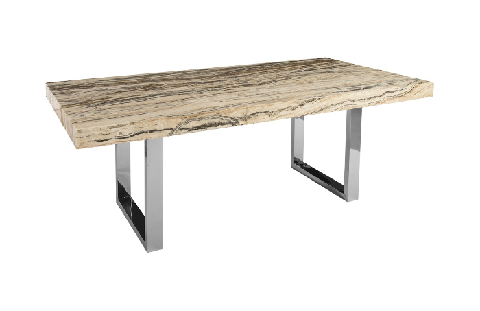 Onyx Dining Table Stainless Steel Legs